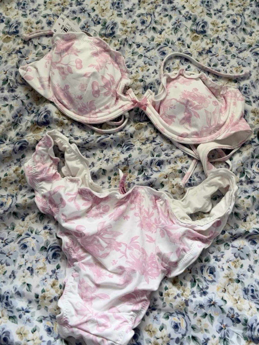 Women’s Pink Floral Underwire Bikini Set - Brand